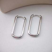 Load image into Gallery viewer, Gold U Shape Hoop Earring, 28.6*14mm, 18K Gold Plated Leverback Earrings, Huggie Hoops Earring D0129