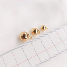 Load image into Gallery viewer, 10PCS Gold Ball Charms, 8mm,10mm, 18K Gold Plated Ball Charms, Round Ball Pendant,  Necklace Charms, Jewelry Findings TH007-S1232