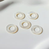 Round White Mother-of-Pearl, MOP Shell Pendant, Engraved White Nacre, Shell Charm, Round Shell Jewelry Making Findings RY038