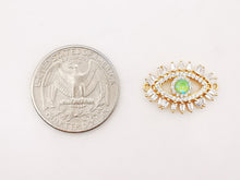 Load image into Gallery viewer, Evil Eye Connector Charm, 18K Gold Plated Micro CZ Pave Eye Connector, 15x21mm, Bracelet Making Charm, Jewelry Findings S316