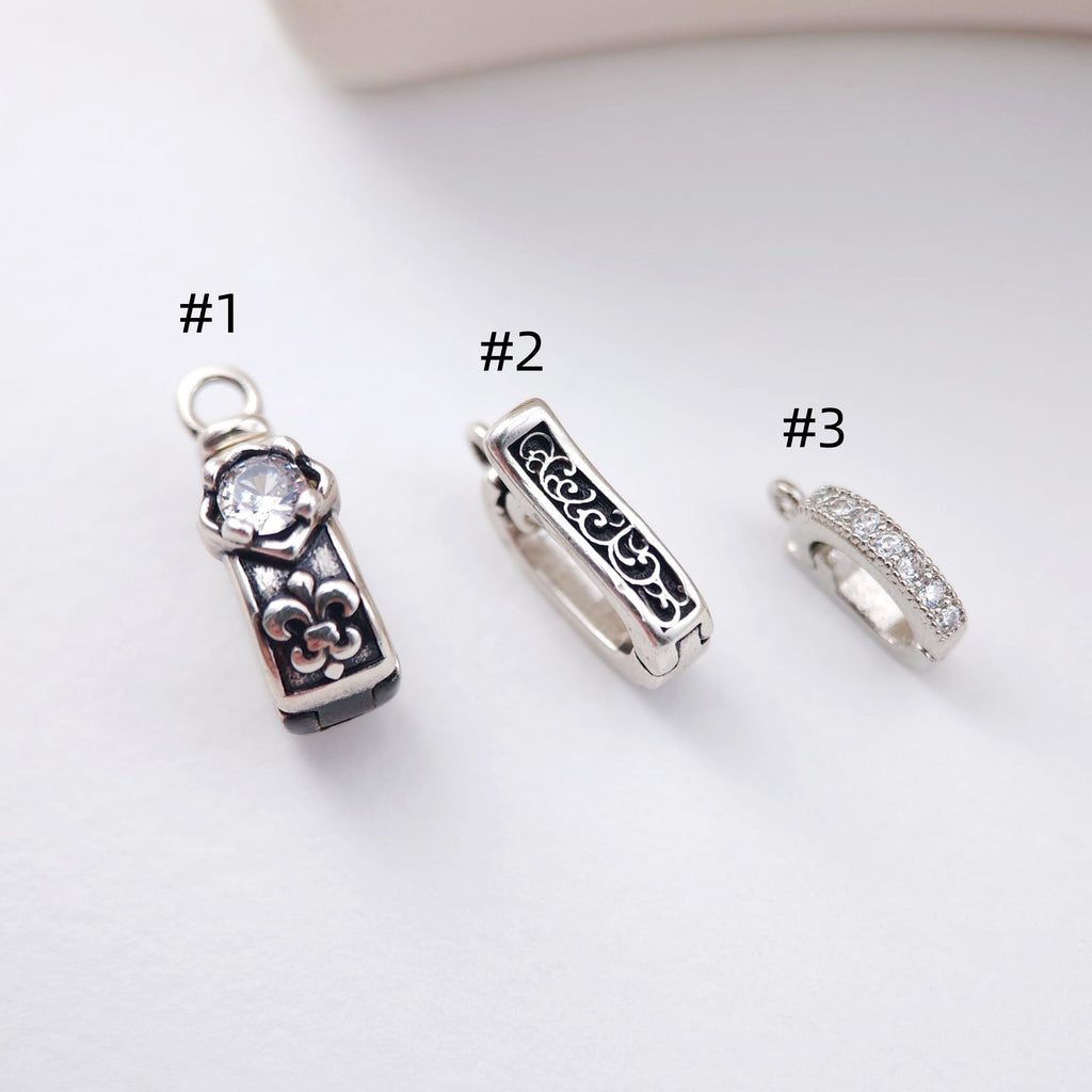 18K Gold Plated Pendant Top with Loops, Pendant Snap on Bails, Clasp Link, Jewelry Making S1156