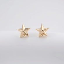 Load image into Gallery viewer, Gold Star Earring Post With Loop, Nickel Free Earrings, Ear Stud with Loop, Hypoallergenic Earring Findings ZX330