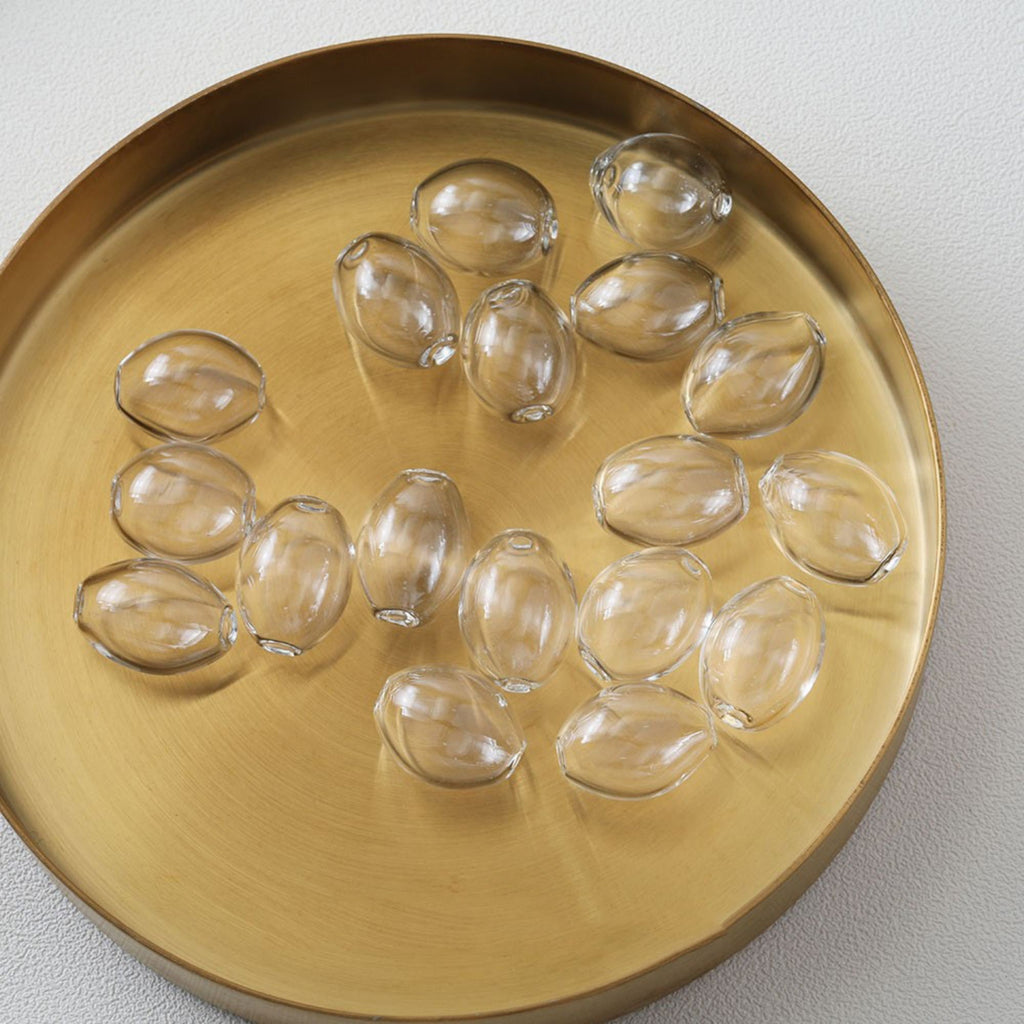 Glass Bubble Beads, Ellipsoid Hollow Glass Beads, Colorful Hand Blown Hollow Round Globes for Jewelry Making, DIY Beads Finding GZ564