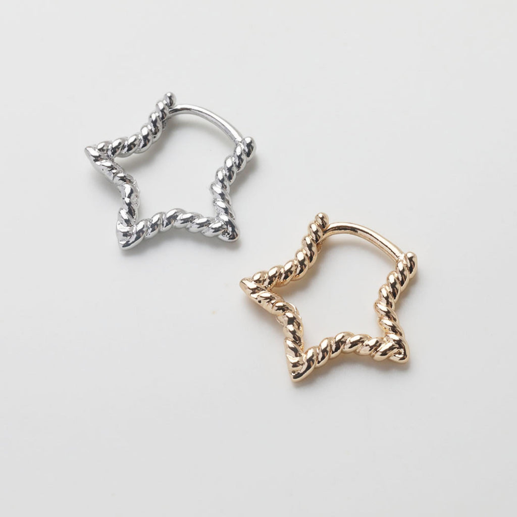 Colección de aros, pendientes de uso diario, aros minimalistas, forma de U, chapados en oro de 14 quilates, fornitura para aros Huggie, aros de plata GZ721