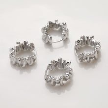 Load image into Gallery viewer, 14K Gold Plated Fold Earring Post with loop, Gold Ruffles Post, for Jewelry Making GZ386-D0310