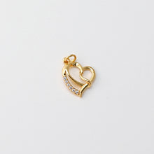 Load image into Gallery viewer, Cubic Heart Charms, 18K Gold Plated CZ Pave Love Charms, Bracelet Necklace Making Pendants, Jewelry Findings S20819