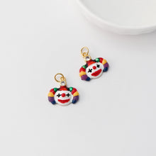 Load image into Gallery viewer, Bride Charms, Enamel Clowns Charm, 18K Gold Plated Cubic Pave Charms, Necklace charms, Jewelry Findings