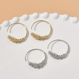 العثور على قرط سنابل القمح المطلي بالذهب عيار 14 قيراطًا، حلقات أقراط دائرية خالية من النيكل، صنع أقراط بنفسك LL155