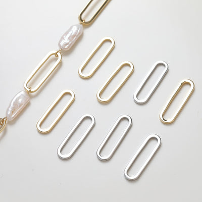 10pcs- 14K Gold Plated Oval Pendant, 26mm, Nickel Free Circle Charm, Connectors, DIY Jewelry Making Findings GZ127-D0011