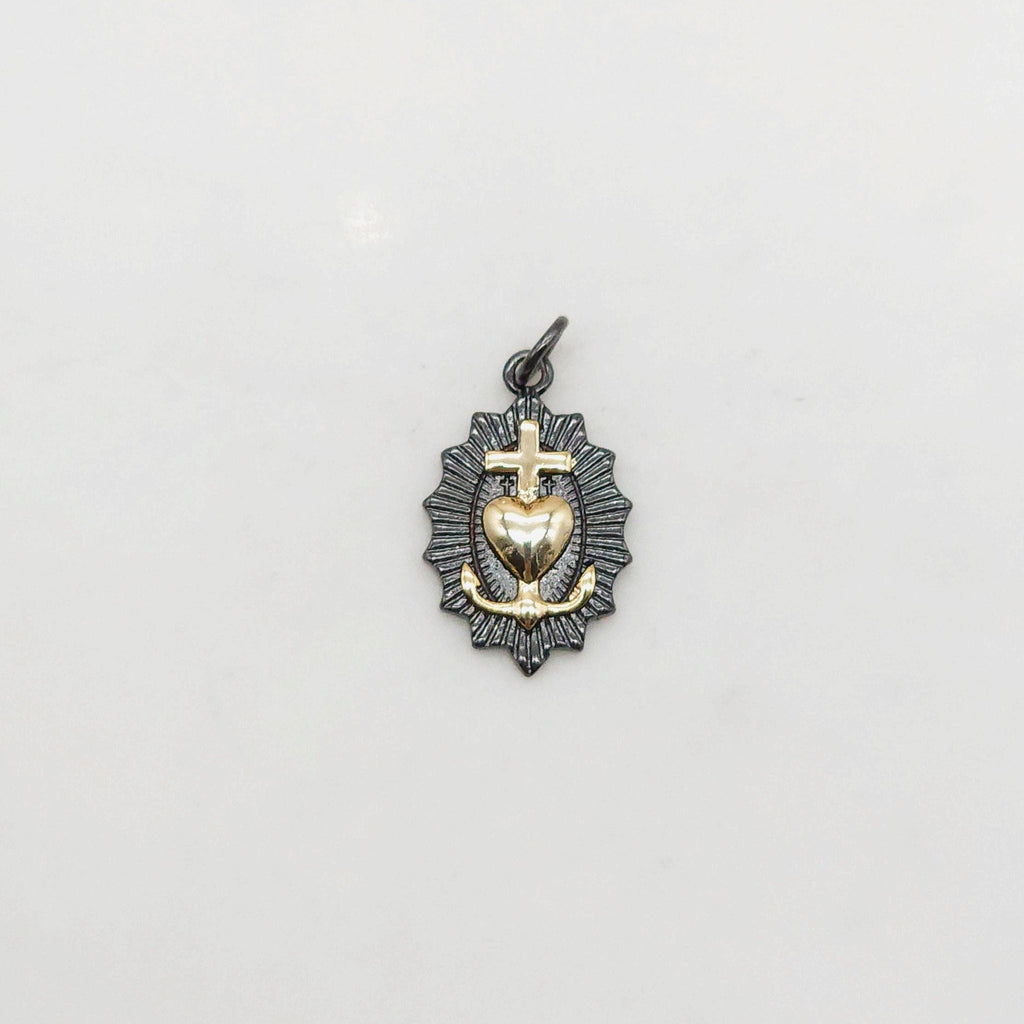 Colgante de insecto, elefante y cruz con forma de corazón, latón chapado en oro de 18 quilates/negro, dije de animal, dije para pulseras y collares, accesorios de joyería S20383