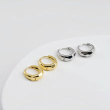 Load image into Gallery viewer, Gold Ear Hoops Pave CZ, Round Hoops, 15.6mm, 18K Gold Plated Leverback Earrings, Huggie Hoops Earring D0572