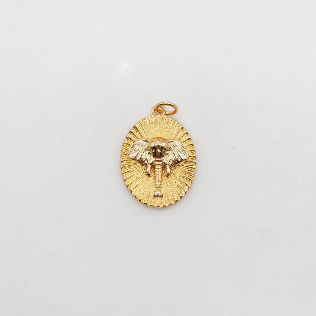 Colgante de insecto, elefante y cruz con forma de corazón, latón chapado en oro de 18 quilates/negro, dije de animal, dije para pulseras y collares, accesorios de joyería S20383