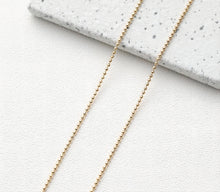 Load image into Gallery viewer, 14K Gold Beads Chain, 2mm, 2.4mm in Flat, Necklace Link Chain, Unfinished Chain, Hypoallergenic, Necklace Making Findings GT007