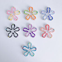 Load image into Gallery viewer, 2pcs Acrylic Flower Pendant, Flower Charm, 38.8mm, Acrylic Drop Charm for Jewelry Making, DIY Beads Finding MY121