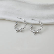 Load image into Gallery viewer, Irregular Drop Earring Post, 14K Gold/Silver, S925 Silver Pin Nickel Free Earrings, Circle Ear Stud with Loop GE028-D0016