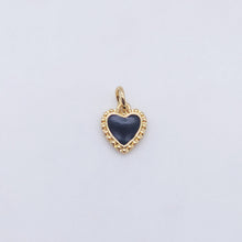 Load image into Gallery viewer, Enamel Heart Charm, 18K Gold Plated Heart Pendant, 10mm, Necklace Bracelet Making Pendant S20596
