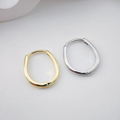 Pear Earring Hoop, Gold Plated Huggie Hoop Earring , Huggie Hoops DIY Earring  Findings,Handmade Earring Supplies D0103