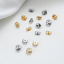 Load image into Gallery viewer, Stainless Steel Ear Nuts, 18k Real Gold Plated, Hypoallergenic Earring Backs for Studs , Earring Backs for Jewelry making Findings YY100