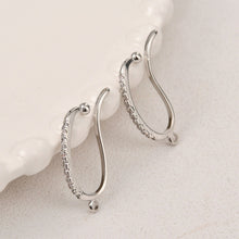 تحميل الصورة إلى عارض المعرض، سوار أذن غير ثاقب، سوار أذن مزود بحلقة، مرصع بأحجار الزركونيا المكعبة، 26 مم، مطلي بالذهب/الفضة عيار 18 قيراطًا، أداة العثور على الأقراط بنفسك LL237