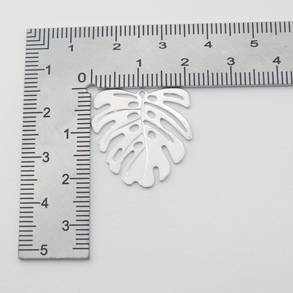 Gold Monstera Leaf  Charms, Metal Blank, 14K Gold/Silver Plated, Monstera deliciosa Pendant, Bracelet Making Pendant D0017