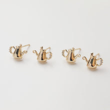 Load image into Gallery viewer, Mini Bottle Stud Earrings Post with loop, 14K Gold/Silver, S925 Silver Pin Nickel Free Earrings,  Ear Stud GZ762