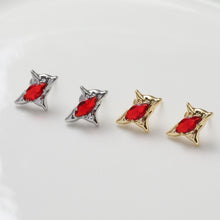 تحميل الصورة إلى عارض المعرض، قرط أذن غير منتظم من الزركونيا، ذهب/فضة عيار 14 قيراط، أقراط فضة S925 خالية من النيكل، على شكل عين مع حلقة GZ115