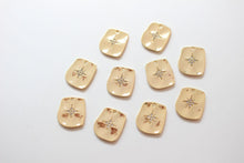 Load image into Gallery viewer, Tiny Star Charms,  Crystal Cubic Pave Star Pendant, 18K Gold Plated, Necklace Making Star Charms, Jewelry Findings BB056