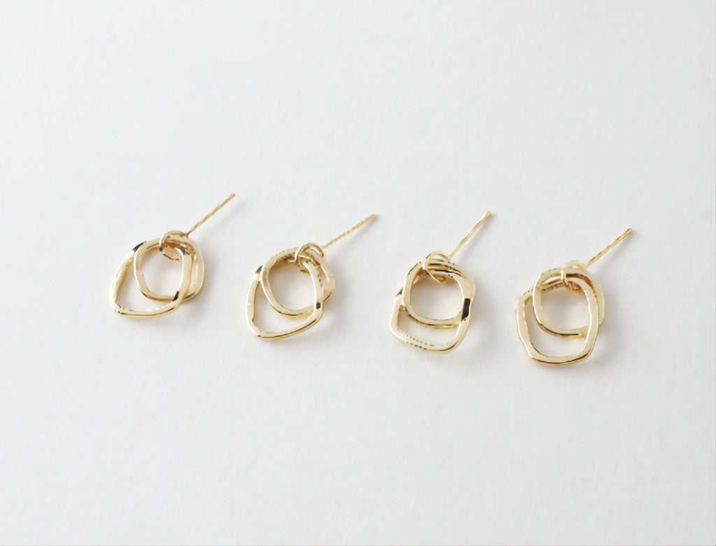 Irregular Minimalist Earring Post, 14K Gold S925 Silver Pin Nickel Free Earrings, Hypoallergenic Earring Findings JJ001