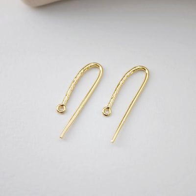 Fish Hooks, 18K Gold Plated Ear Wires, Gold Earring Earring Hooks, Ear Wires for Jewelry Making D0188