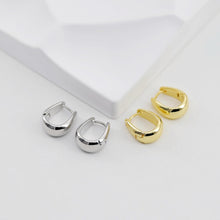 Load image into Gallery viewer, 18K Gold Plated U Shape Hoop Earring, Huggie Hoops Earring Parts, Lever Back, 12.6*14.7mm, Hoop earring for Jewelry Making D0573