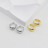 18K Gold Plated U Shape Hoop Earring, Huggie Hoops Earring Parts, Lever Back, 12.6*14.7mm, Hoop earring for Jewelry Making D0573
