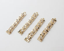 Load image into Gallery viewer, 18K Gold Plated Rhinestone Tassel Pendant Charms with Glitter Fringe for Jewelry Making Supplies, Earring Findings GZ616