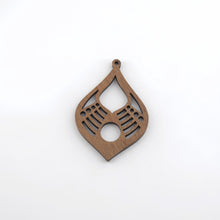 تحميل الصورة إلى عارض المعرض، دلايات خشبية بأشكال هندسية على شكل ورقة شجر، قلادة خشبية، خشب الجوز المُعاد تدويره، أقراط خشبية هندسية مميزة، أفكار يدوية الصنع JT1018