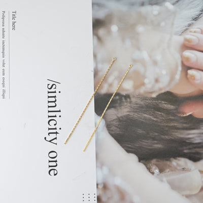 10pcs 18k Real Gold Plated Chain Tassels with Loop, Hypoallergenic Earring Chain Connector for Studs, Jewelry making Findings ZX369