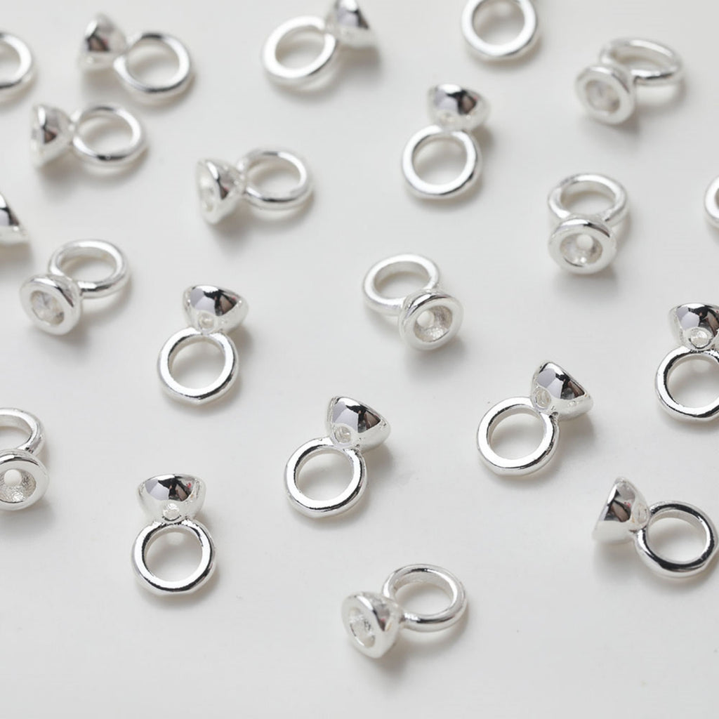 10pcs Beads Caps with holes, Bead Cones, 18K Gold Plated, With Loop, 5.4*7.7mm, Pearl Bead Caps, Jewelry Making GZ504