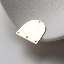 Load image into Gallery viewer, 10pcs Geometric Link Connectors, Metal Blank, 14K Gold Plated, Triangle Blank Connectors, Arch Connectors Charm, Jewelry Findings GZ723