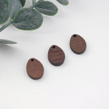 Load image into Gallery viewer, Drop Wood Charms, Drop Wooden Pendant, Reclaimed Walnut Wood, Geometric Statement Wood Earrings Diy Ideas JT1000