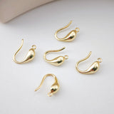 Fish Hooks, 18K Gold Plated Ear Wires, Gold Earring Earring Hooks, Ear Wires for Jewelry Making D0179