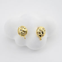 تحميل الصورة إلى عارض المعرض، أقراط دائرية مطروقة، عمود ذهبي للقرط مع حلقة، مضاد للحساسية، نتائج القرط، لوازم صنع الأقراط يدويًا D0418