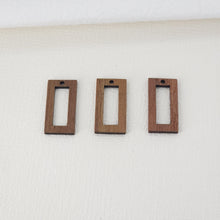 Load image into Gallery viewer, 2PCS Geometric Shape Wood Charms, Wooden Pendant, Reclaimed Walnut Wood, Geometric Statement Wood Earrings Diy Ideas JT950