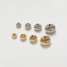 Load image into Gallery viewer, 50pcs- 14K Gold Donut Spacer Beads, Tone Rondelle Spacer Beads, 4mm,5mm,6mm,8mm, Bracelet Making, Jewelry Finding SC031
