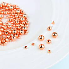 Load image into Gallery viewer, Rose Gold Plated Beads, Gold Spacer Beads, 14k gold round beads,3mm/4mm/5mm/6mm, Spacer Beads For Jewelry making