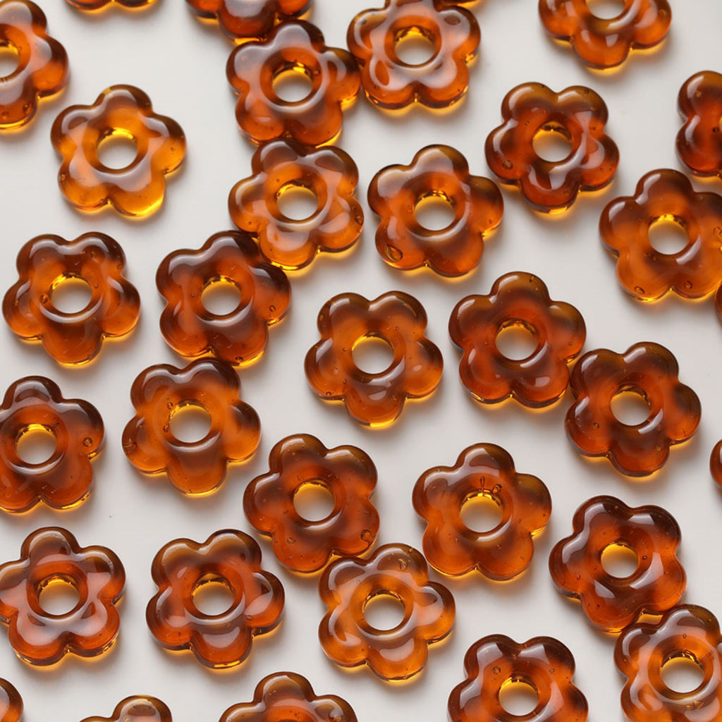 Flowers Glaze Beads, 15.8mm, Glaze Loose Beads for Jewelry Making, Bracelet DIY Beads Finding GT077