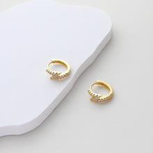 تحميل الصورة إلى عارض المعرض، طوق أذن من الزركونيا المكعبة، قرط دائري مطلي بالذهب، قرط خلفي، نتائج صنع الأقراط بنفسك، لوازم صنع الأقراط يدويًا D0514-D0525