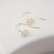 Load image into Gallery viewer, 18K Gold Plated Ear Wires, Star Cubic Pave Earring Hooks, Nickel Free, Fish Hooks, Ear Wires for Jewelry Making D0182