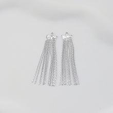 Load image into Gallery viewer, Gold Chain Tassel Pendant, Gold Wheat Style Chain Charm, 18K Gold Plated Earring Chain Pendant, Earring Findings ZX356