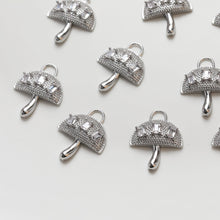 Load image into Gallery viewer, Mushroom Charm, 14K Gold/Silver Plated CZ Pave Pendant, Neckalce Bracelet Making Pendant, Jewelry Supply Finding GZ119