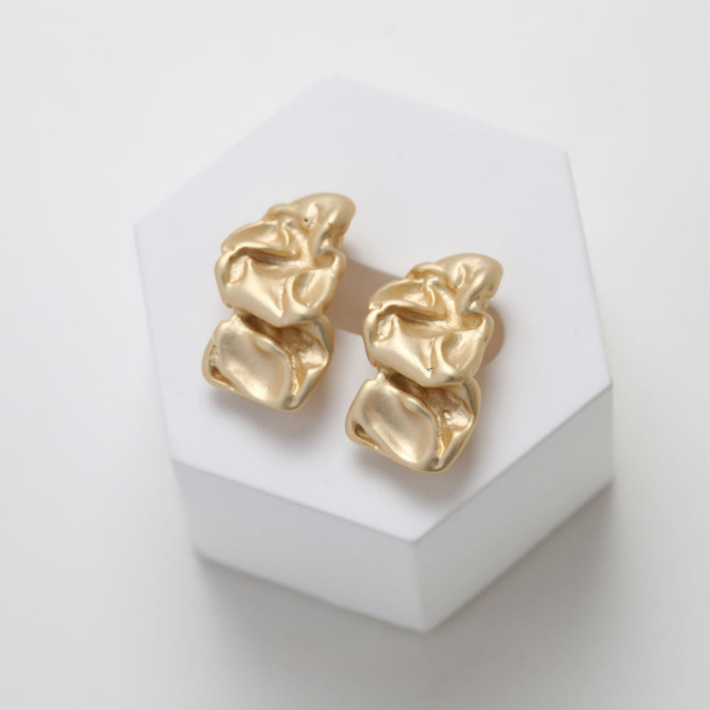 Irregular Ear Post With Loop, S925 Silver Ear Pin Nickel Free, Gold/Silver/Matte Gold Ear Stud, Hypoallergenic Earring Findings BB036