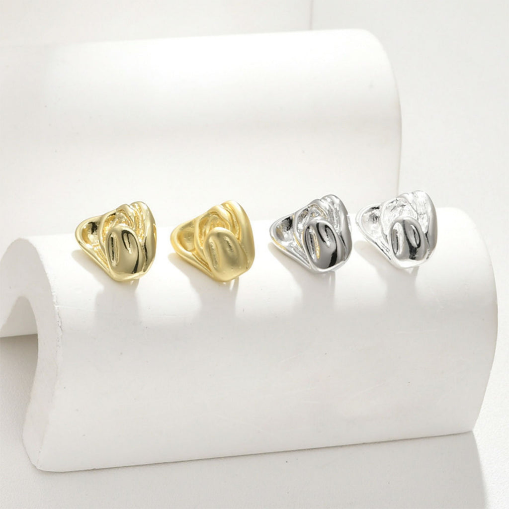 Poste para pendientes con forma de flor de tulipán, pendiente de botón de latón chapado en oro auténtico de 14 quilates con aro, sin níquel, fornitura para pendientes LL173-D