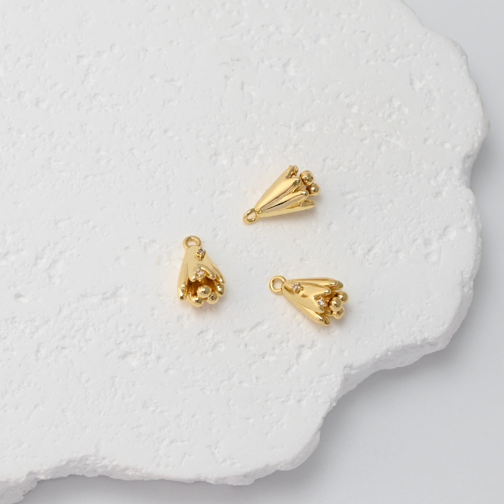 Spike Charm, Conical Pendant, 18K Gold/Silver Plated, For Necklace And Earrings Making, Jewelry Findings D0503